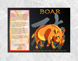Year of the BOAR (Pig) Asian Oriental Chinese Classic Zodiac 6 pc. COMBO GIFT SET