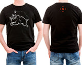 Year of the Boar HiNRG Design Black t-shirt and black coffee mug combo. Birth Years 1935, 47, 59, 71, 83, 95, 07, 2019