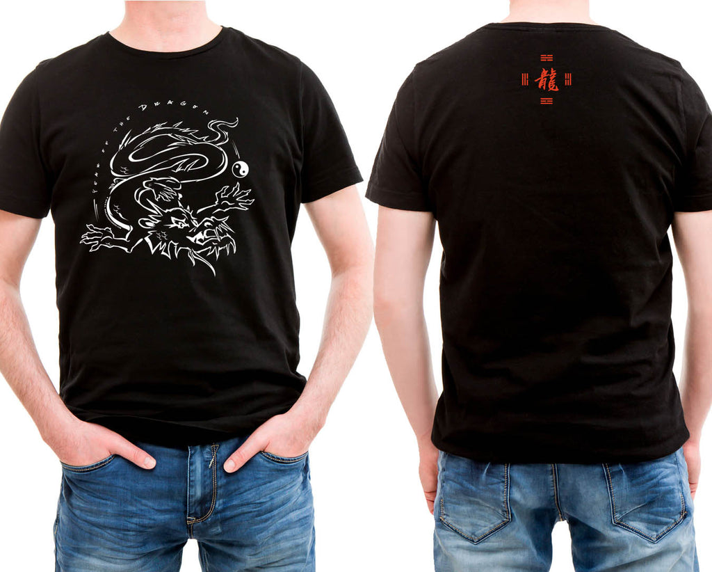 DRAGON Year of the Dragon Zodiac Hi-NRG Design Black t-shirt Birth Years: 1940, 52, 64, 76, 88, 00, 2012, 2024 FREE GREETING CARD W/ORDER