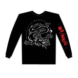 DRAGON Year of the Dragon Black Long Sleeve Shirt Hi-NRG Design Birth Years: 1940, 52, 64, 76, 88, 00, 2012 FREE GREETING CARD W/ORDER