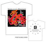 DRAGON Year of the Dragon Chinese Zodiac white Classic t-shirt Zodiac Birth Years: 1928, 40, 52, 64, 76, 88, 00, 2012, 2024 FREE GREETING CARD W/ORDER
