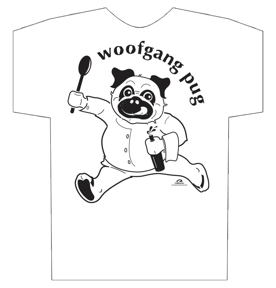 Z Pug Shirt, Woofgang Pug, Funny Pug T-shirt comes in X White or gray 100% pre-shrunk "Softstyle"cotton.