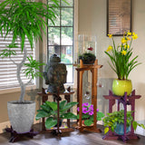 Z Wood Plant Stand Set of Three Sizes "Tranquility Stand" Dual platforms for Plants, Terrariums and Aquarium Bowls