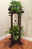 Z Wood Plant Stand Set of Three Sizes "Tranquility Stand" Dual platforms for Plants, Terrariums and Aquarium Bowls