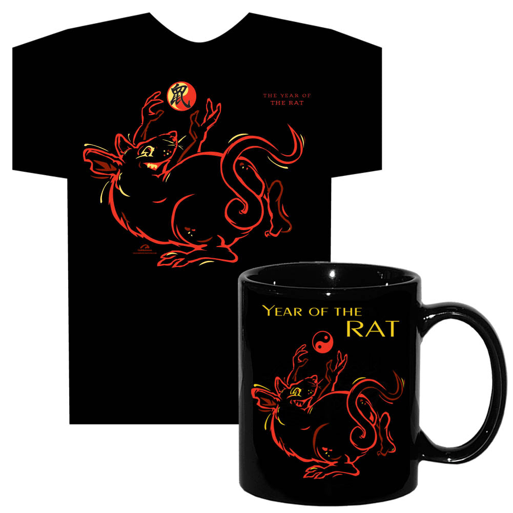 Asian Oriental Chinese Zodiac Horoscope Animal Neon-NRG T-Shirt & Mug Gift Set with FREE Gift Card