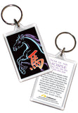 Year of the Horse Asian Oriental Chinese 2 pk Keyrings Birth Years: 1942, 54, 66, 78, 90, 02, 14, 2026
