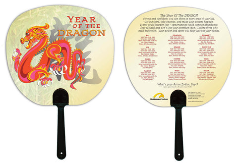 Year of the Dragon Hand Fan 3 pk. Birth Years: 1928, 40, 52, 64, 76, 88, 00, 2012