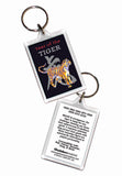 Year of the Tiger Asian Oriental Chinese 2 pk Keyrings Birth Years: 1938, 50, 62, 74, 86, 98,10, 2022