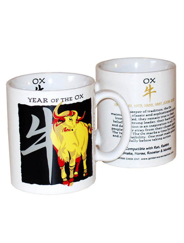 Year of the Ox Mug Birth Years: 1925, 37, 49, 61, 73, 85, 97, 2009, 2021