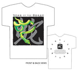 Year of the Snake Classic white t-shirt Birth Years: 1929, 41, 53, 65, 77, 89, 01, 2013, 2025 FREE GREETING CARD W/ORDER