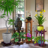 All Wood Plant Stand, Tranquility Stand multi-use12" square platforms for Plants, Terrariums and Aquarium Bowls